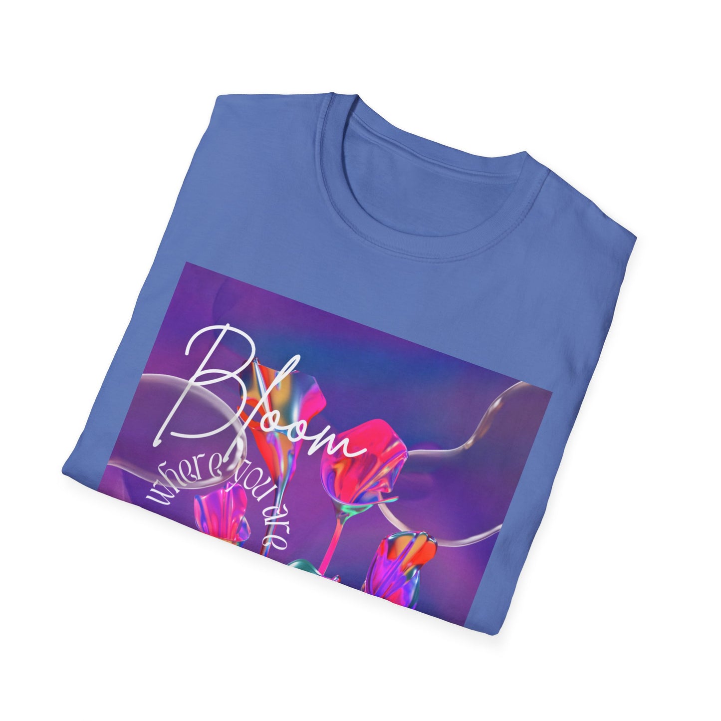 Bloom Where You’re Planted T-Shirt — Colorful Floral Inspirational Tee