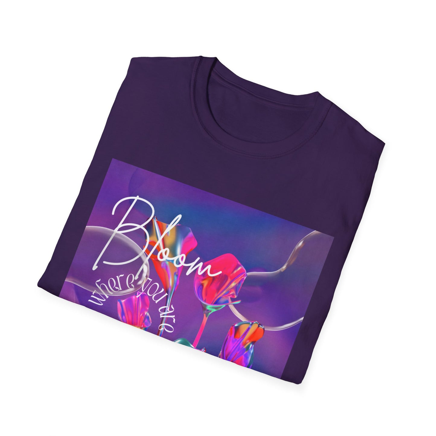 Bloom Where You’re Planted T-Shirt — Colorful Floral Inspirational Tee