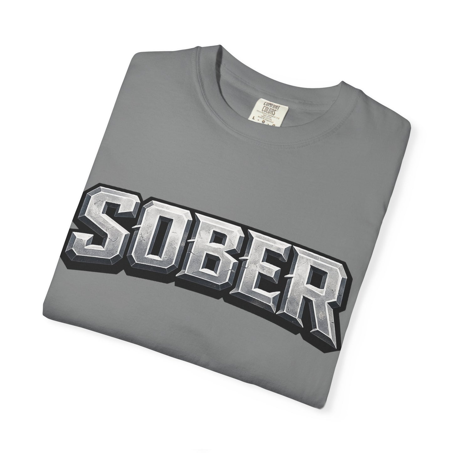 Sober Graphic T-Shirt — Bold Retro Varsity Lettering
