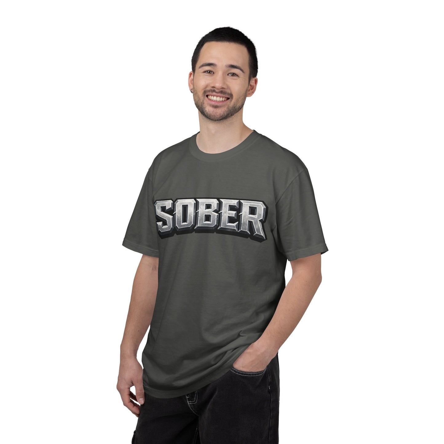 Sober Graphic T-Shirt — Bold Retro Varsity Lettering