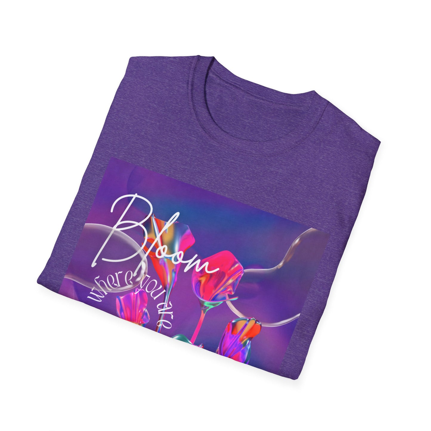Bloom Where You’re Planted T-Shirt — Colorful Floral Inspirational Tee