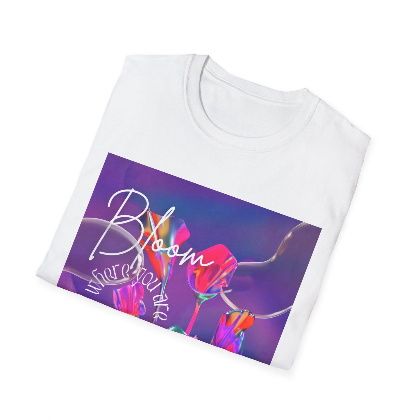 Bloom Where You’re Planted T-Shirt — Colorful Floral Inspirational Tee