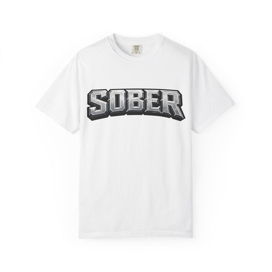 Sober Graphic T-Shirt — Bold Retro Varsity Lettering