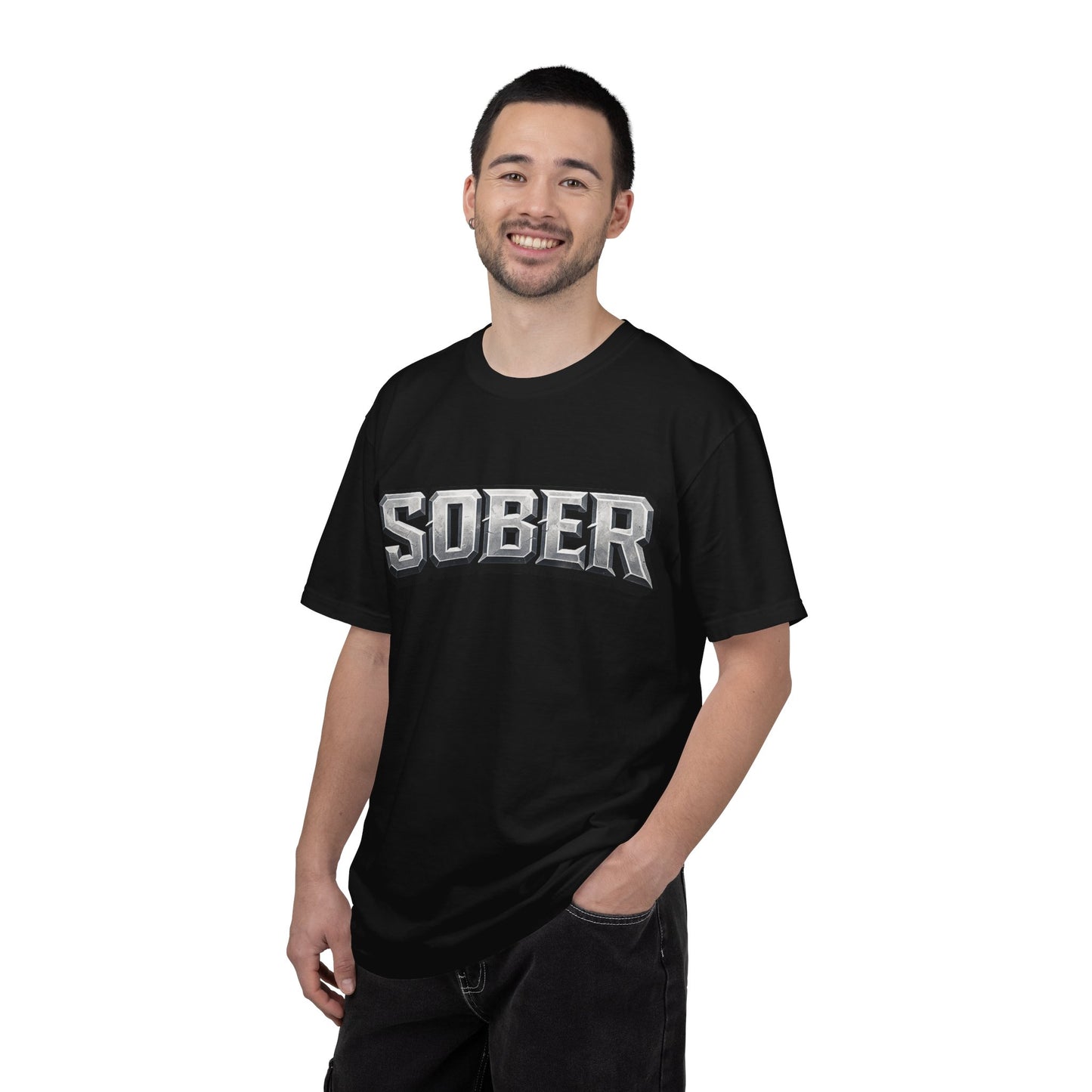 Sober Graphic T-Shirt — Bold Retro Varsity Lettering