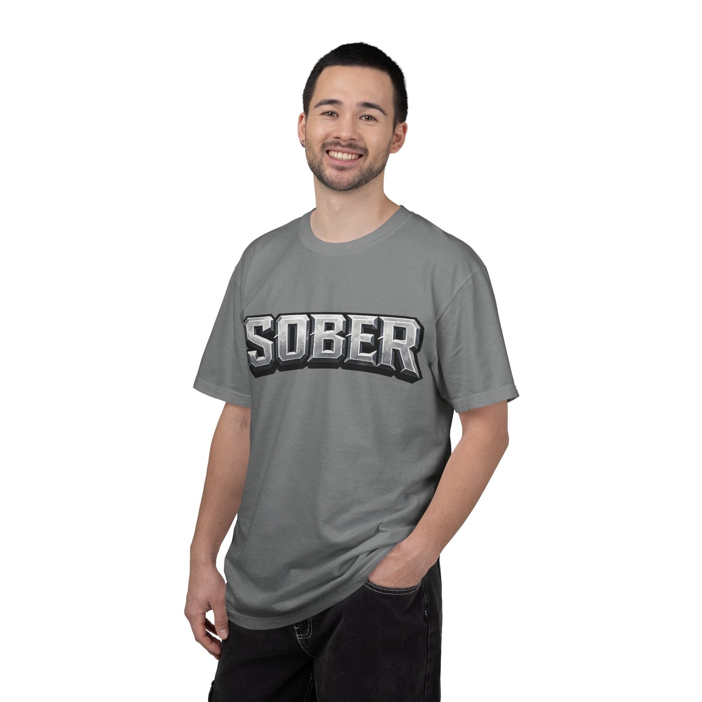 Sober Graphic T-Shirt — Bold Retro Varsity Lettering
